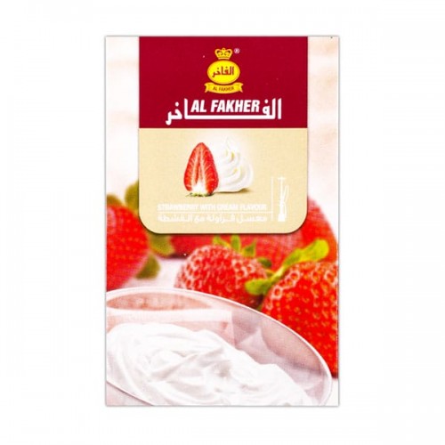 Табак для кальяна Al Fakher Strawberry with Cream (Клубника Крем) - 50 грамм