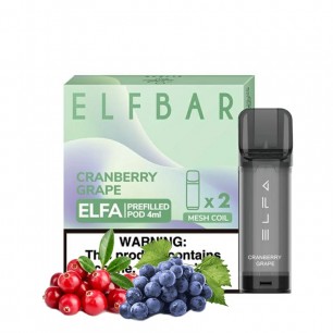 Картридж Elf Bar Elfa Cranberry Grape (Клюква Виноград) 2мл - 1 шт 