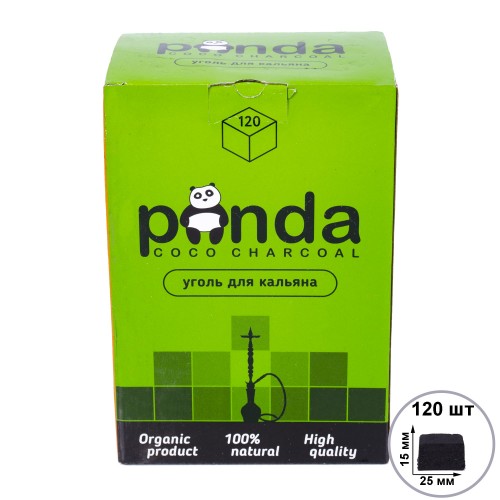 Уголь кокосовый Panda Green 1кг (120 шт)