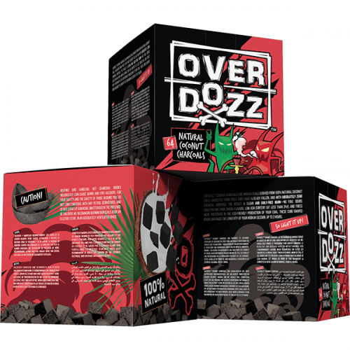Уголь кокосовый OVERDOZZ 1кг (64шт)