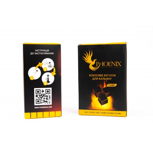 Уголь кокосовый Phoenix 1кг (72шт)